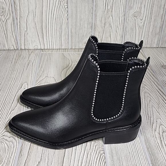 Coach Black Bowery Leather Ankle Boots Womens Size 5.5 NEW - Picture 5 of 13